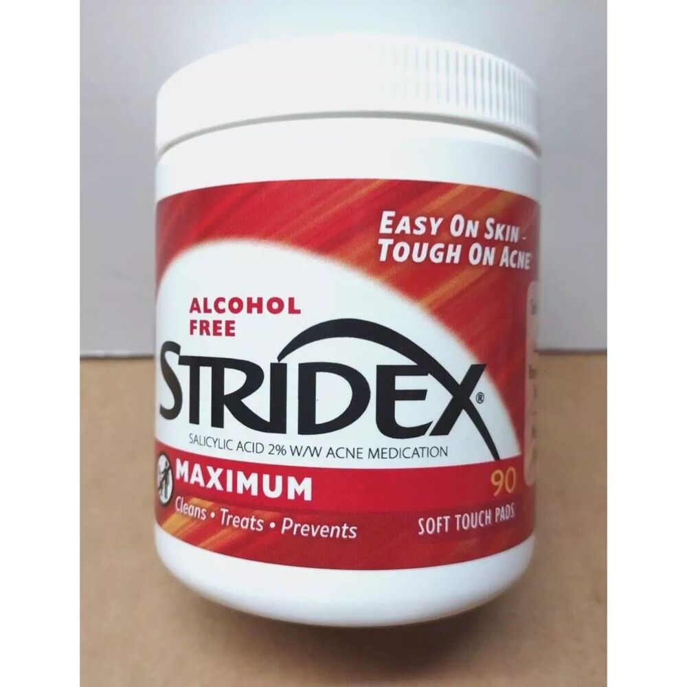 New Stridex Maximum Acne Pads Alcohol Free 90 Soft Touch Clean Treat Prevent